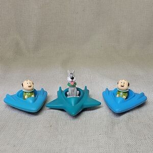 Vintage 1989 Hanna Barbara Jetsons Astro, Mr spacley, Star ship Figures